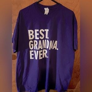 Women’s Gildans Purple T shirt With Saying Best Grandma Ever